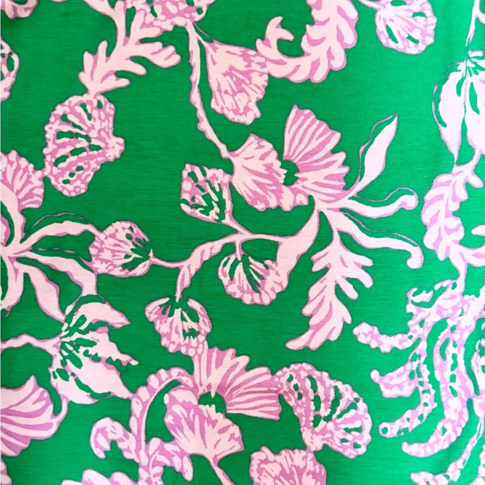 Lilly Pulitzer Allena Knit Palazzo Pants in Brazilian Green Salty Sandbar Large - Picture 6 of 6